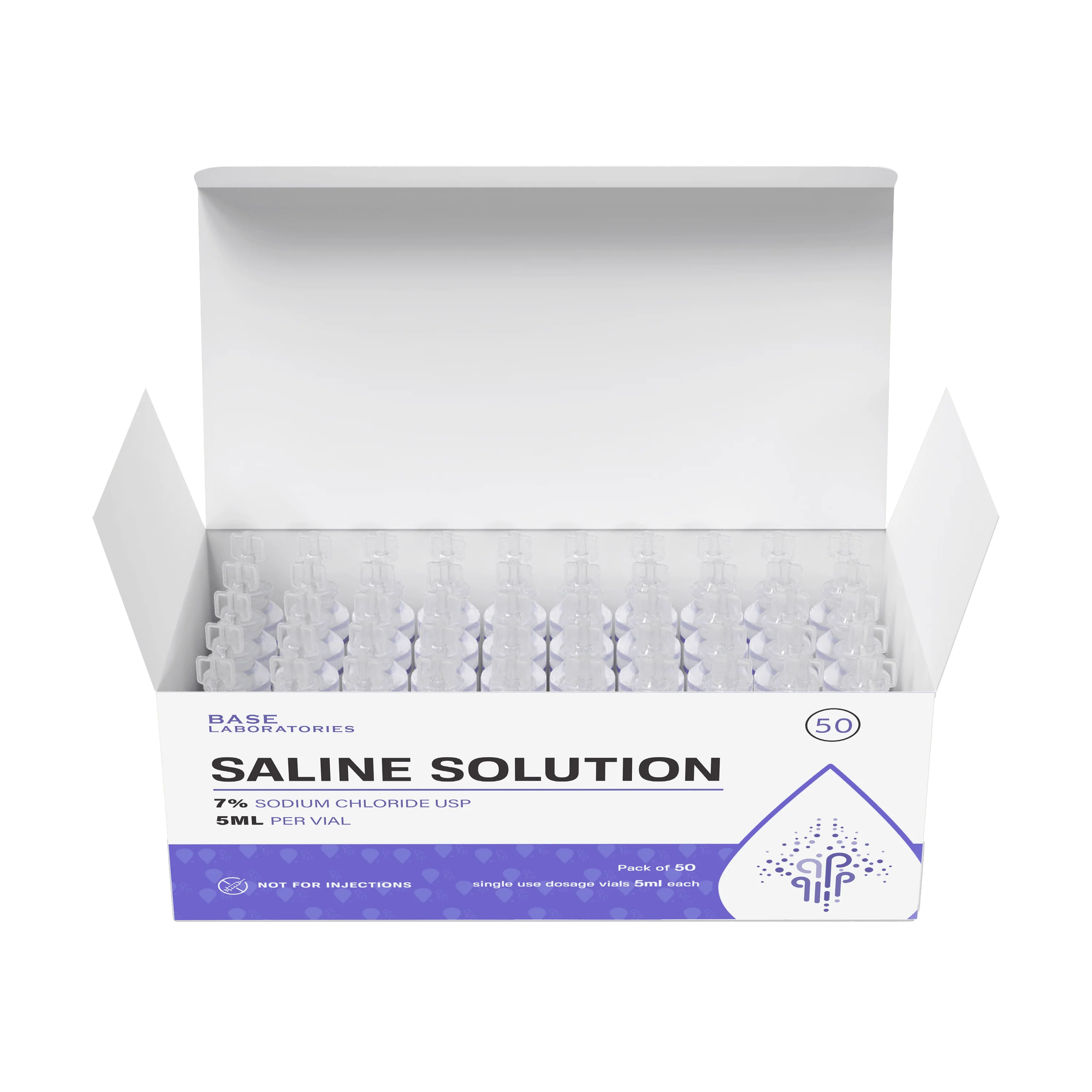 7% Saline Solution Vials — Compatible with Nebulizer Machines & Mesh Nebulizers  50 Pack - Image 6