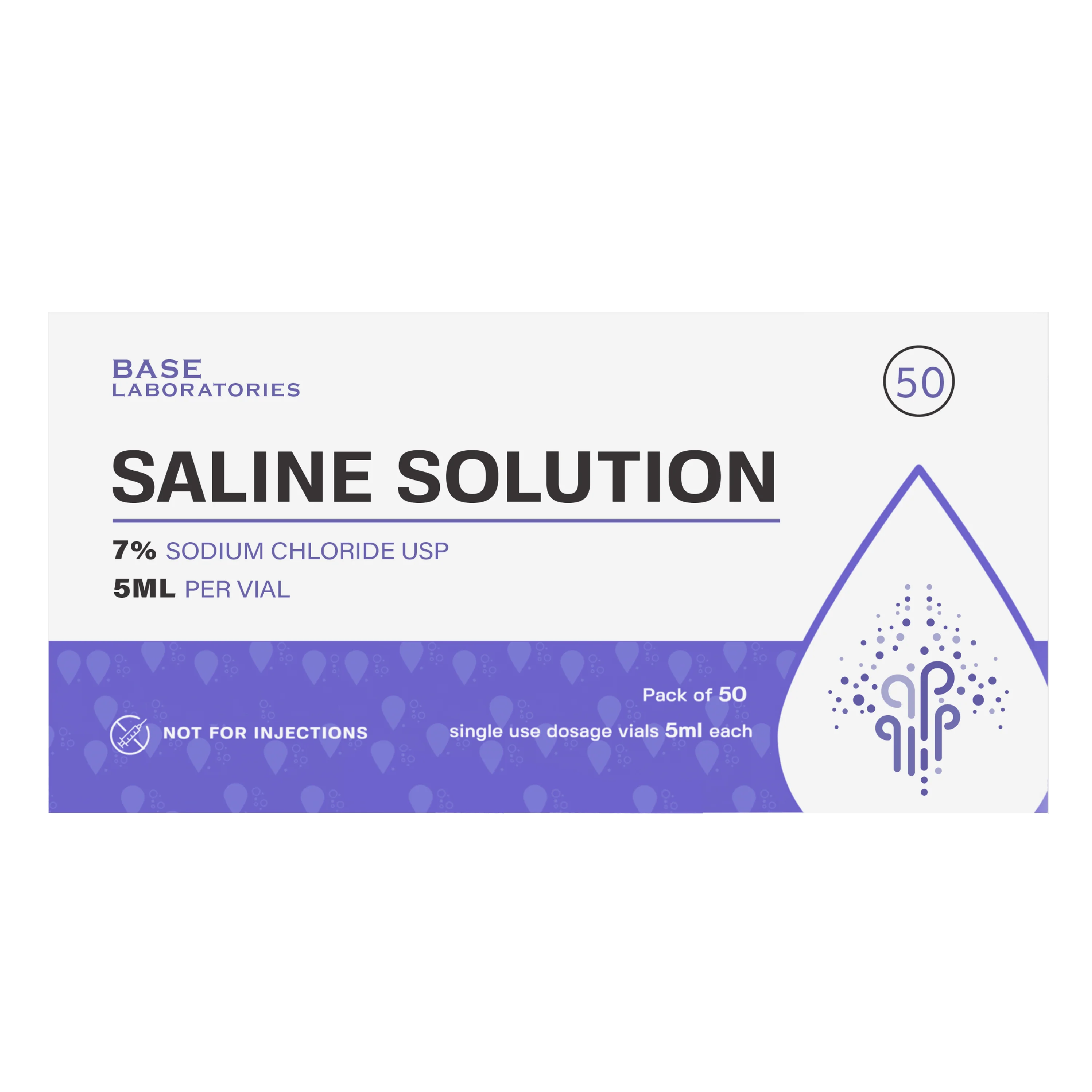 7% Saline Solution Vials — Compatible with Nebulizer Machines & Mesh Nebulizers  50 Pack - Image 7
