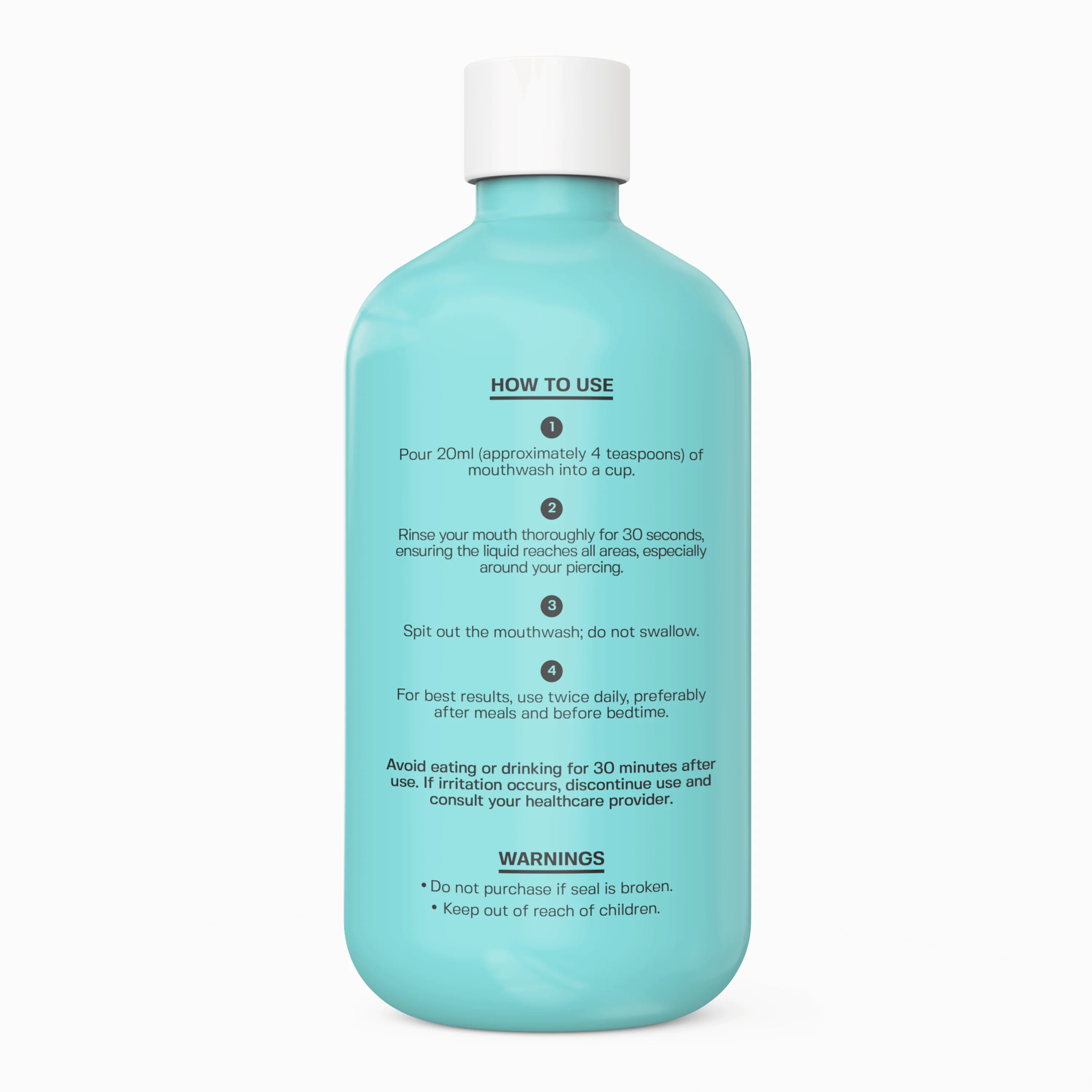 Piercing Aftercare Oral Care Mouthwash – Alcohol-Free Healing Rinse (16 oz) - Image 4
