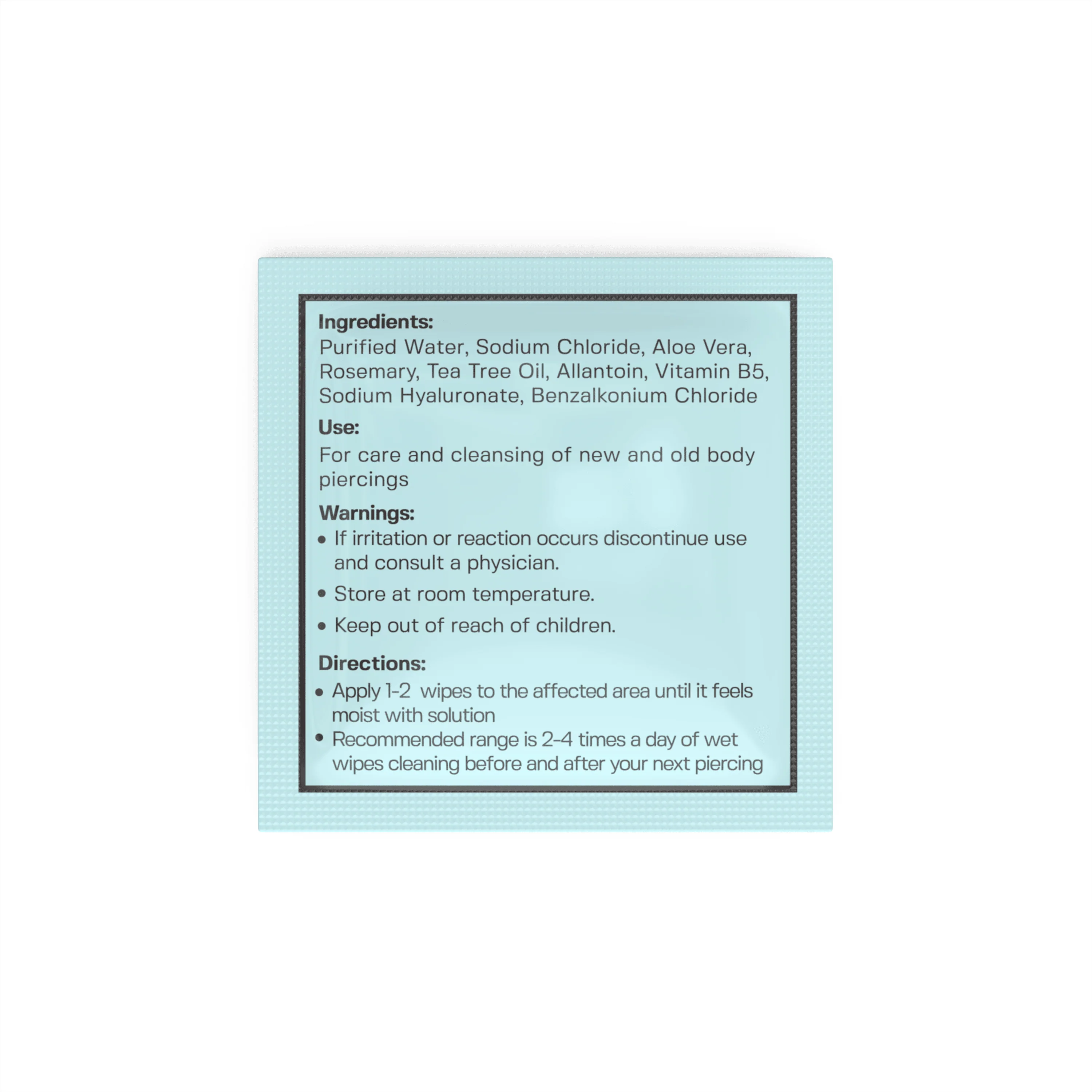 Piercing Aftercare Saline Wipes 75 Count - Image 11