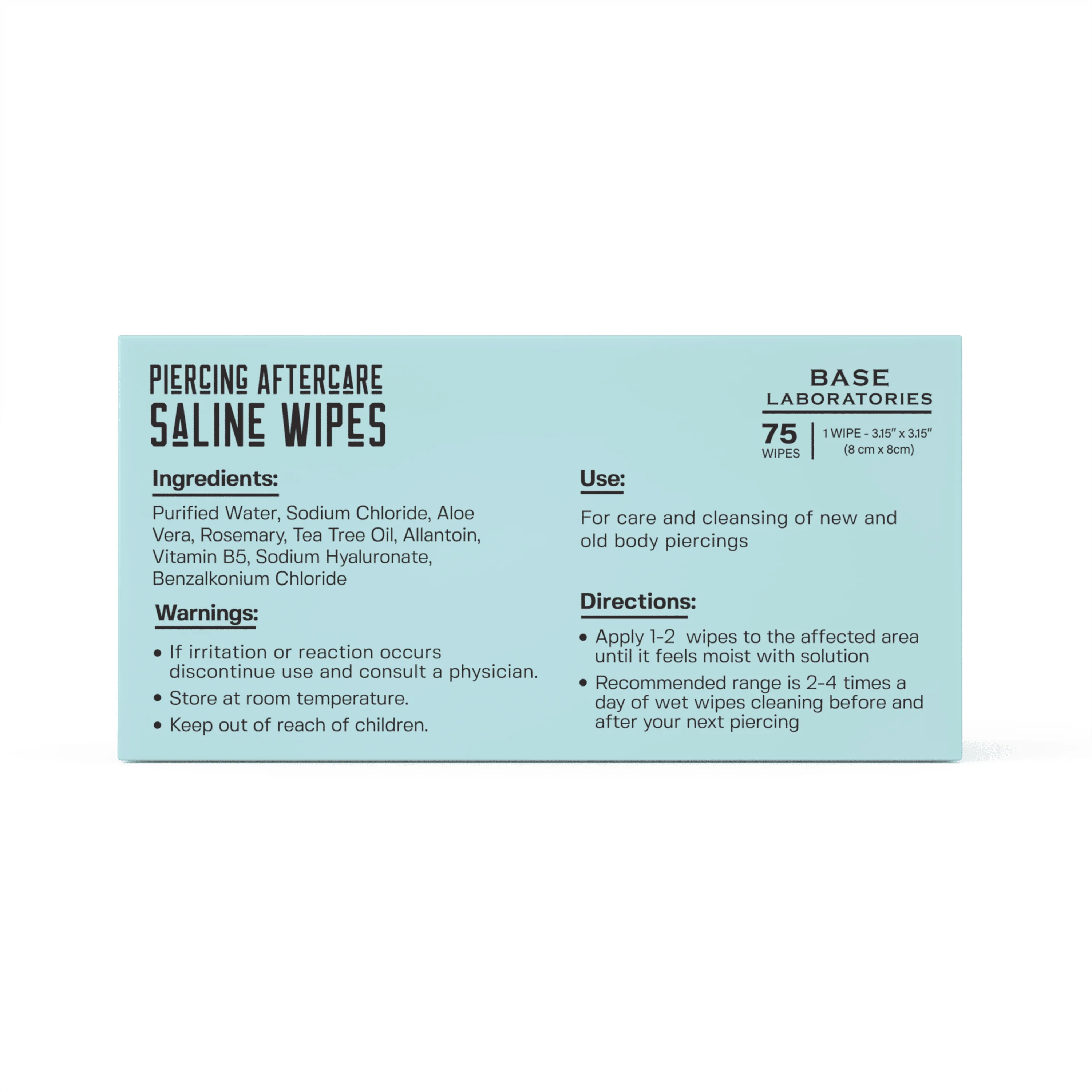 Piercing Aftercare Saline Wipes (75ct) Wholesale - Image 8