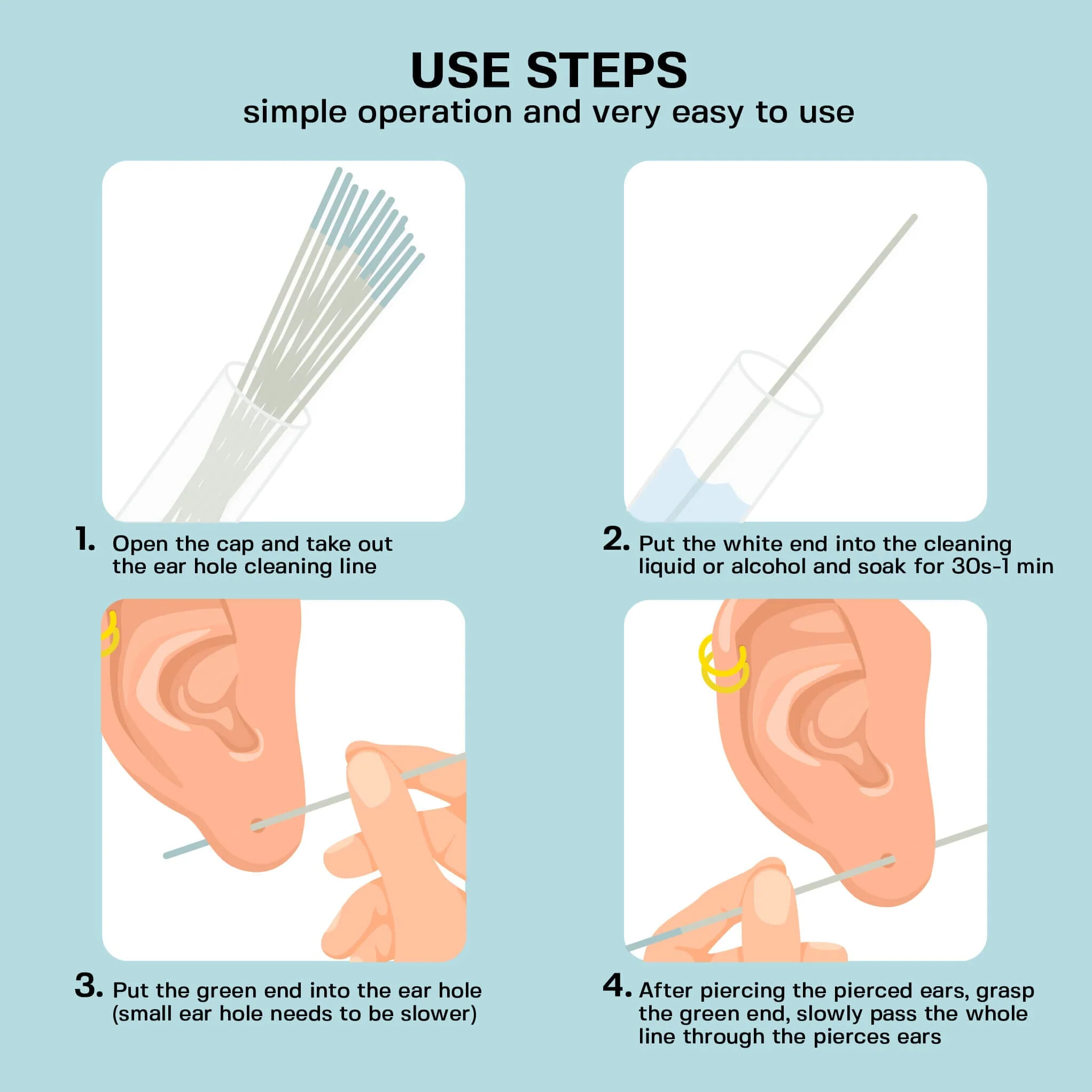 Piercing Hole Cleaner Ear Floss - Image 5